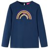 Tricou pentru copii cu m&acirc;neci lungi, bleumarin, 92