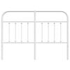 vidaXL Tăblie de pat de schimb metalică, alb, 135 cm