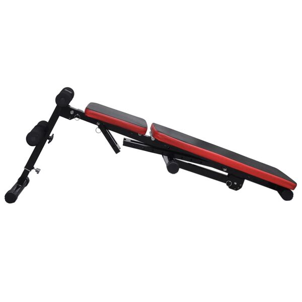 vidaXL Bancă reglabilă pentru abdomene cu set haltere/gantere 30,5 kg