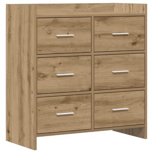 vidaXL Bufet Stejar Artizanal 75 x 33 x 80 cm Lemn prelucrat