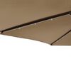 vidaXL Umbrelă soare de grădină stâlp din oțel/LED taupe 225x225x212cm