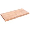 vidaXL Blat de baie, maro deschis, 120x60x(2-6) cm, lemn masiv tratat
