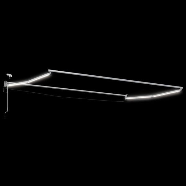 vidaXL Cort electric retractabil Alb 4 x 2 m Poliester cu Acoperire PU