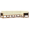 vidaXL Set de canapele de exterior 5 buc. Natural și Crem