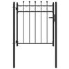 vidaXL Poartă de gard HORST 100 x 100 cm Metal Negru Blocat