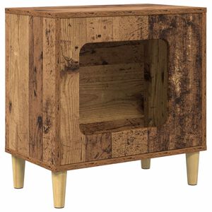 vidaXL Casa pentru pisici Lemn vechi 51 x 30 x 52 cm Lemn prelucrat