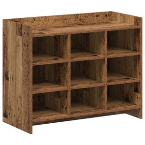 vidaXL Dulap pentru pantofi cu depozitare Lemn vechi 85 x 39,5 x 70 cm