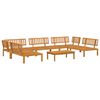 vidaXL Set de canapea cu pernă 6 pcs Antracit Lemn Solid de Acacia