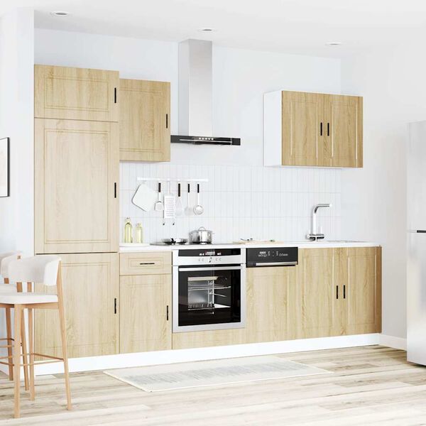 vidaXL Set dulap de bucătărie din 7 piese &bdquo;Porto&rdquo; lemn stejar Sonoma