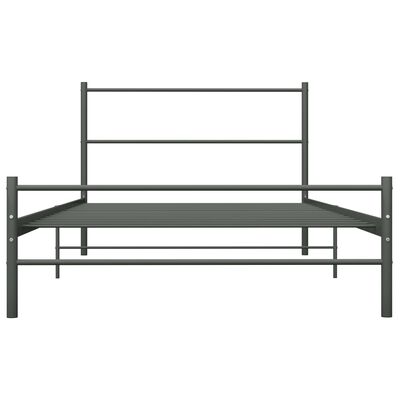vidaXL Cadru de pat, gri, 100 x 200 cm, metal