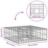 vidaXL Pat ridicat din gabion Argintiu 60 x 60 x 20 cm Oțel Galvanizat