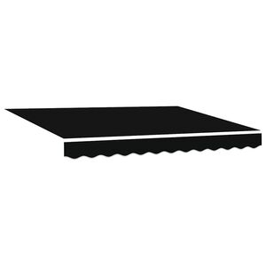 vidaXL Material de &icirc;nlocuire pentru copertină Negru 280 x 245 cm