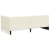 vidaXL Cadru de pat colțar cu headboard Crem 100 cm x 200 cm Catifea