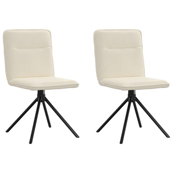 vidaXL Scaune de bucătărie, 2 buc., pânză