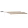 vidaXL Cort electric retractabil Bej și Alb 5 &times; 3,5 m