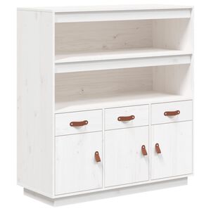 vidaXL Dulap &icirc;nalt, alb, 100x40x108,5 cm, lemn masiv de pin