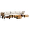 vidaXL Set de canapele de grădină cu perne, 8 piese, lemn masiv acacia