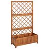 vidaXL Strat &icirc;nălțat cu spalier, 85x38x150 cm, lemn masiv de acacia