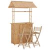 vidaXL Set mobilier de bar, 3 piese, bambus