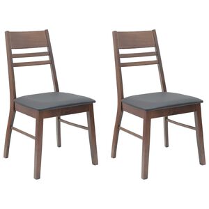 vidaXL Scaune de dining 2 pcs Maro deschis 43 x 54 x 89 cm