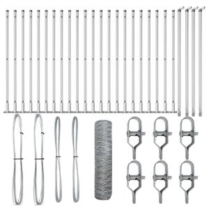 vidaXL St&acirc;lp de gard. Argintiu