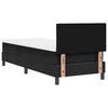 vidaXL Pat cu arcuri cu headboard Manual Negru 80 x 200 cm țesătură