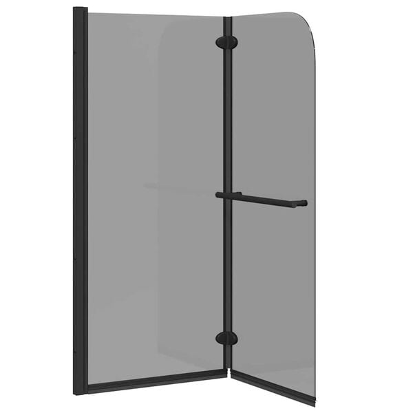vidaXL Încărcare duș Manual Negru 95 x 140 cm Sticlă ESG și aluminiu