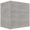 vidaXL Noptiere, 2 buc., gri beton, 40x30x40 cm, lemn prelucrat