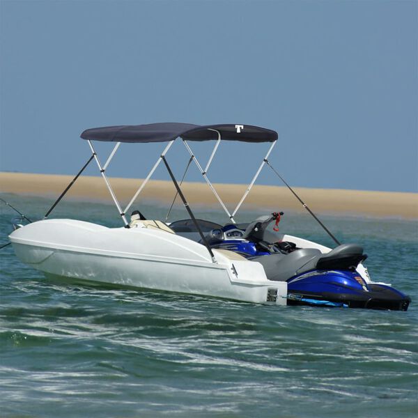 vidaXL Parasolar Bimini 3 arcuri pereți din plasă 183x(137-152)x137 cm