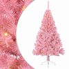vidaXL Pom de Crăciun artificial pre-iluminat Roz 120 cm PVC