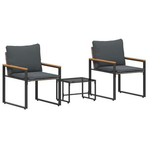 vidaXL Seturi de mobilier 3 buc. Gri și gri &icirc;nchis Ratan