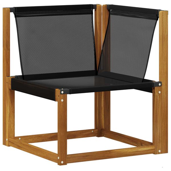 vidaXL Set de canapele de exterior cu pernă 7 pcs Natural și Negru