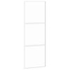 vidaXL Ușă glisantă, alb, 76x205 cm, sticlă securizată/aluminiu