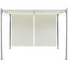 vidaXL Pergolă din oțel cu acoperiș rabatabil 3x3 m, Alb crem