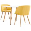 vidaXL Set mobilier de bucătărie, 3 piese, galben, material textil