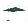 vidaXL Umbrelă în consolă cu stâlp din aluminiu, verde, 400x300 cm