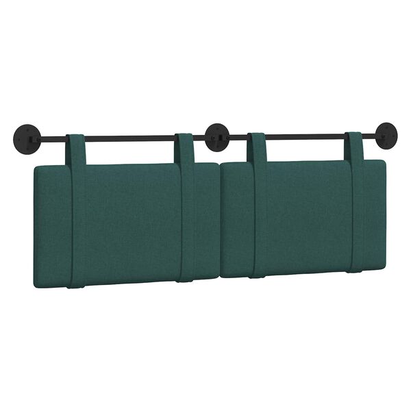 vidaXL Cap de pat suspendat Verde &icirc;nchis 130 x 55 x 5 cm țesătură