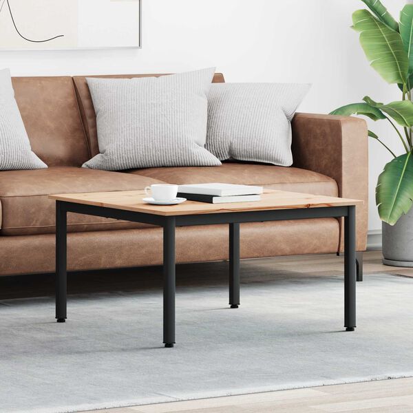 vidaXL Masă de cafea natural 80 x 80 x 45 cm Lemn de pin masiv