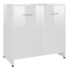 vidaXL Dulap de baie, alb extralucios, 60x33x61 cm, lemn prelucrat