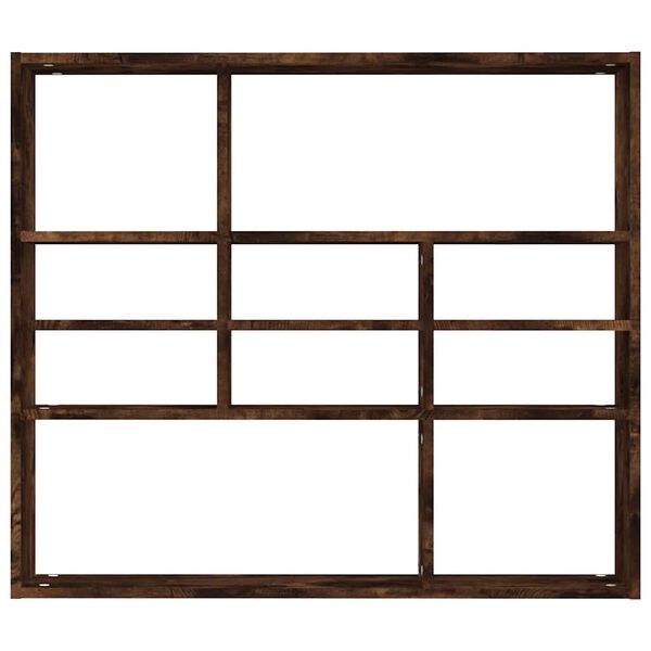 vidaXL Raft de perete, stejar fumuriu, 90x16x78 cm, lemn compozit