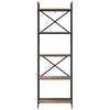 vidaXL Raft pentru cărți Lemn Vechi 56 x 34 x 171 cm Lemn compozit