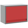 vidaXL Dulap pentru unelte cu depozitare Roșu și gri 50 x 25 x 35 cm