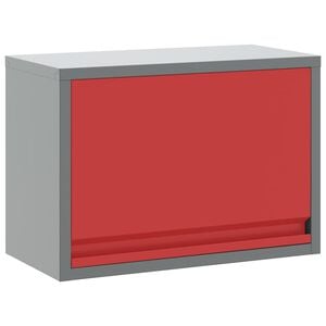 vidaXL Dulap pentru unelte cu depozitare Roșu și gri 50 x 25 x 35 cm
