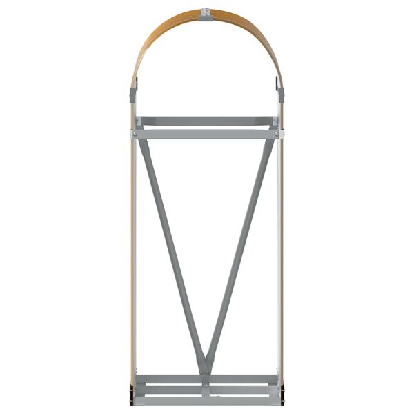 vidaXL Suport de bușteni, aspect de lemn, 40x45x100 cm, oțel galvanizat