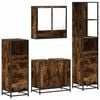 vidaXL Set de mobilier de baie 4 piese Lemn prelucrat de stejar afumat
