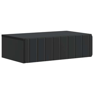 vidaXL Masă laterală montată pe perete Negru 59 x 34,5 x 17 cm