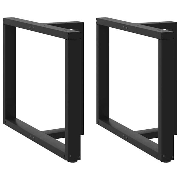 vidaXL Picioare de masă în formă de T, 2 buc., negru, 90x35x(72-73) cm, oțel