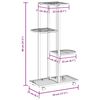 vidaXL Suport de flori cu 4 etaje, cu roți, alb, 44x23x80 cm, fier