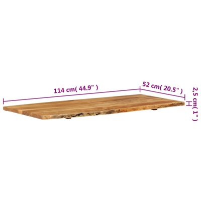vidaXL Blat lavoar de baie, 114x52x2,5 cm, lemn masiv de acacia