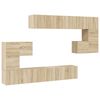 vidaXL Set dulapuri TV, 10 piese, stejar sonoma, lemn prelucrat